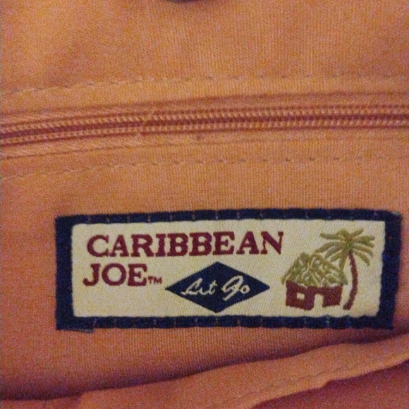 Caribbean Joe Flowered Tote Bag 4X12 in. High. - Picture 4 of 5